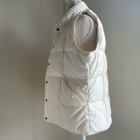 Lands' End Off-White Puffer Vest, S - Picture 8 of 16